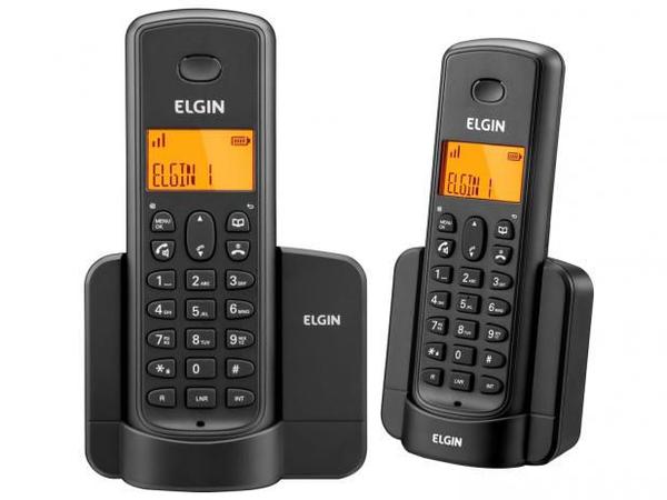 Telefone Sem Fio Elgin TSF8002 1 Ramal Identificador de Chamada Viva Voz Preto