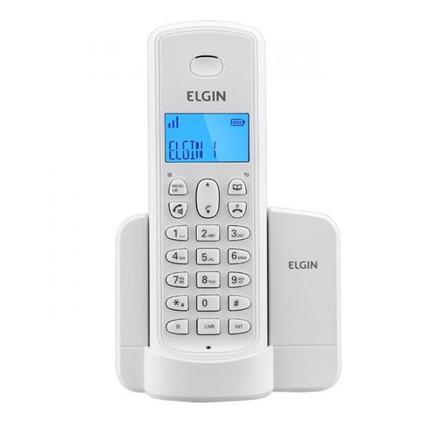 Telefone Sem Fio Elgin TSF8001 C/ Identificador de Chamadas Branco
