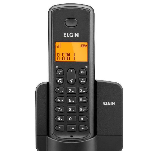 Telefone Sem Fio Elgin TSF8001 Identificador de Chamada Viva Voz Preto