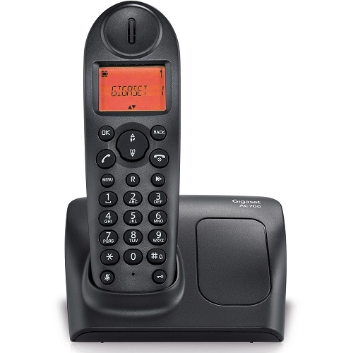 Telefone Sem Fio Gigaset Ac700 Dect 6.0 com Identificador de Chamadas, Visor Iluminado Preto