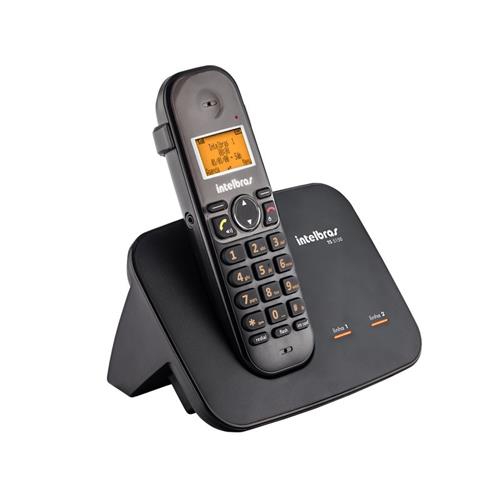 Telefone Sem Fio Intelbras para Duas Linhas TS 5150 - Preto - 4125150