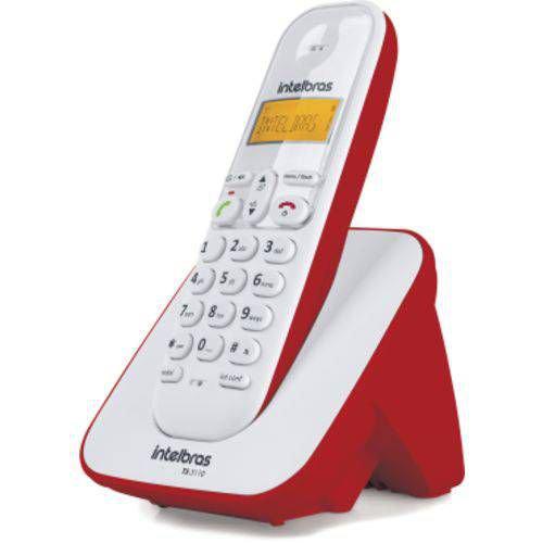Telefone Sem Fio Intelbras Ts 3110 Branco e Vermelho