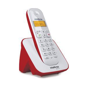 Telefone Sem Fio Intelbras TS 3110 Branco/Vermelho (4123101)