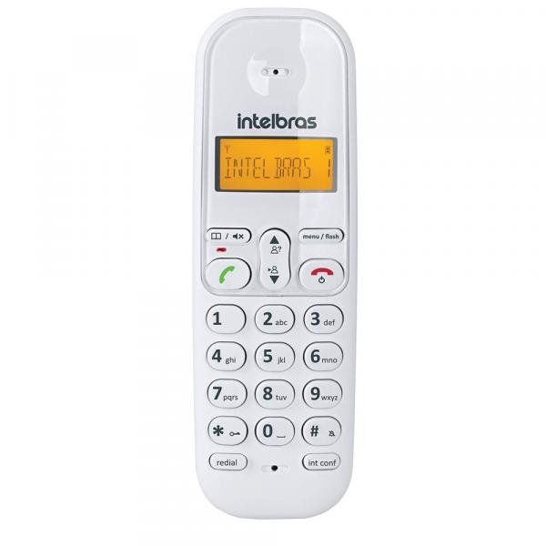 Telefone Sem Fio Intelbras TS 3110 Branco/Vermelho 4123101