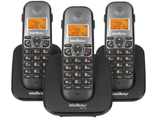 Tudo sobre 'Telefone Sem Fio Intelbras TS 5123 + 2 Ramais - Identificador de Chamada Viva Voz Conferência'