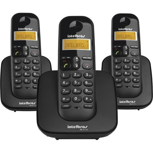 Telefone Sem Fio Intelbras TS3113 com Identificador de Chamadas 2 Ramais