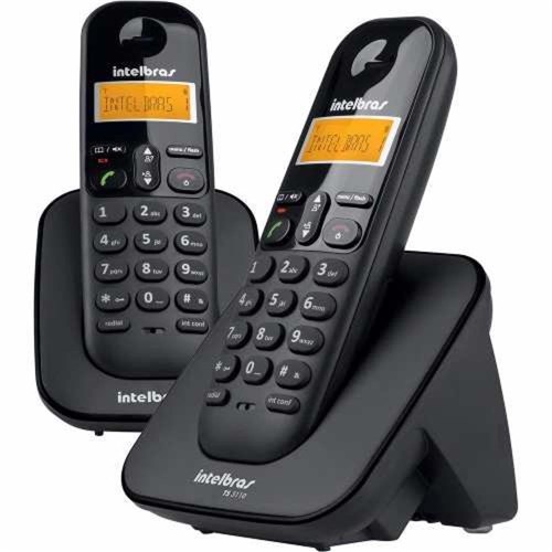 Telefone Sem Fio Intelbras Ts3112 Id, 2 Ramais - Preto
