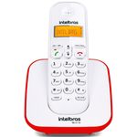 Telefone Sem Fio - Intelbras - Ts3110 - Branco e Vermelho