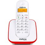 Telefone Sem Fio - Intelbras - Ts3110 - Branco e Vermelho