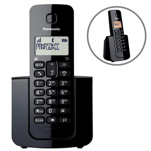 Telefone Sem Fio Kx-tgb110lbb C/ Identificador Panasonic Preto