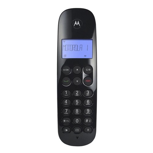 Telefone Sem Fio Moto700 com Identificador de Chamadas Digital Preto Motorola Bivolt