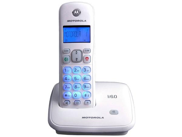 Telefone Sem Fio Motorola Auri 3500W de Mesa - com Identificador de Chamadas com Viva Voz Branco