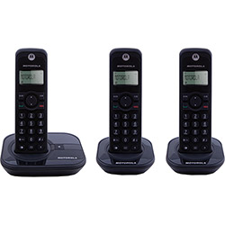 Tamanhos, Medidas e Dimensões do produto Telefone Sem Fio Motorola Dect Gate 4000 MRD3 com Identificador de Chamadas e 2 Ramais Preto