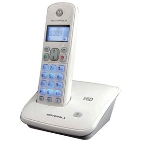 Telefone Sem Fio Motorola, Identificador de Chamadas, Visor e Teclado Luminoso, Branco - AURI3500W
