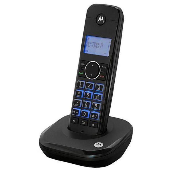 Telefone Sem Fio Motorola Moto 550id com Identificador de Chamadas Viva Voz Bivolt - Preto