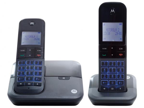 Telefone Sem Fio Motorola Moto 6000 MRD2 1 Ramal - de Mesa com Identificador de Chamadas com Viva Voz