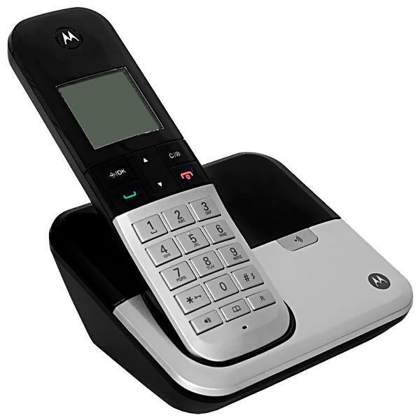 Telefone Sem Fio Motorola Moto M6500 com Identificador de Chamadas Viva Voz Bivolt - Preto