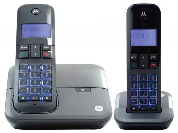 Telefone Sem Fio Motorola MOTO4000 MRD2 + 1 Ramal - Identificador de Chamada Viva Voz Preto