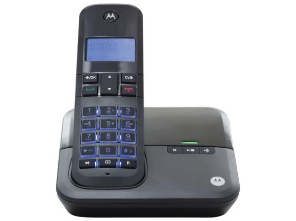Telefone Sem Fio Motorola MOTO4000SE Multi Ramal - com Identificador de Chamadas e Viva Voz Preto