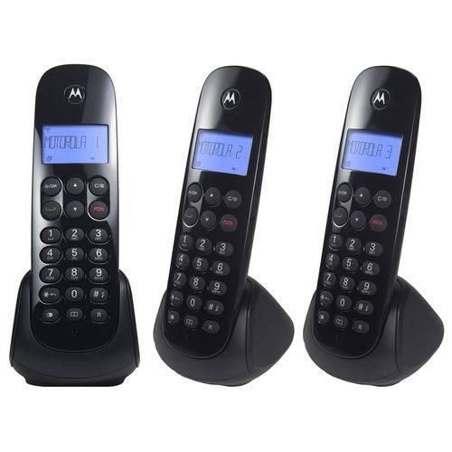 Telefone Sem Fio Motorola MOTO700 C/ Ident. de Chamadas Combo Base + 2 Ramais - MRD3