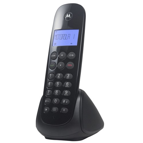 Telefone Sem Fio Motorola Moto700 com Identificador de Chamadas Digital Preto