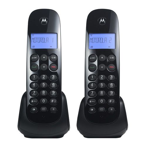 Telefone Sem Fio Motorola Moto700-mrd2 +1 Ramal com Identificador de Chamadas Digital Preto