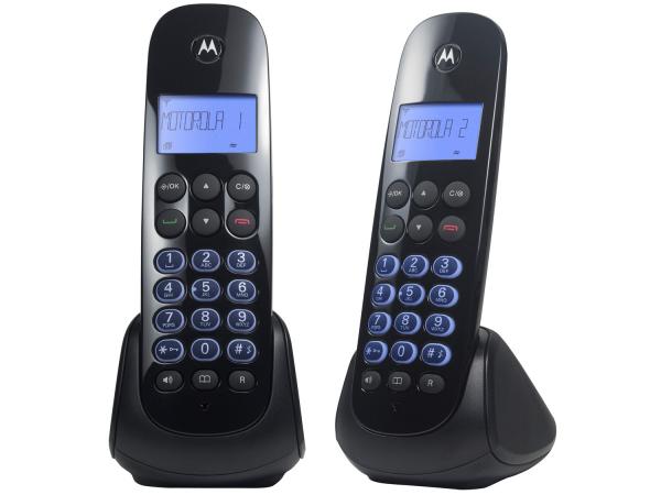 Tudo sobre 'Telefone Sem Fio Motorola MOTO750-MRD2 + 1 Ramal - Identificador de Chamada Viva Voz Preto'