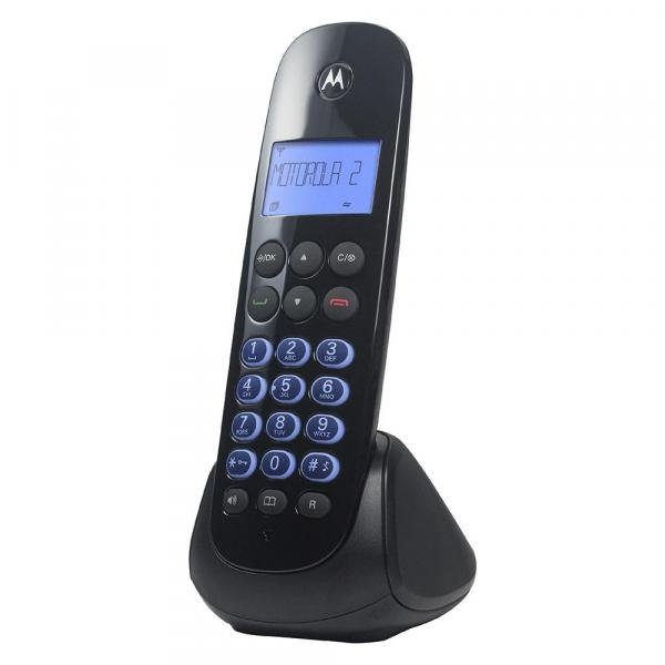 Telefone Sem Fio Motorola Moto750 Mrd2 com Identificador de Chamadas Digital Viva Voz Ramal Preto