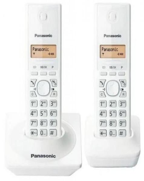 Telefone Sem Fio Panasonic C/ Ramal e Identificador Chamadas Branco