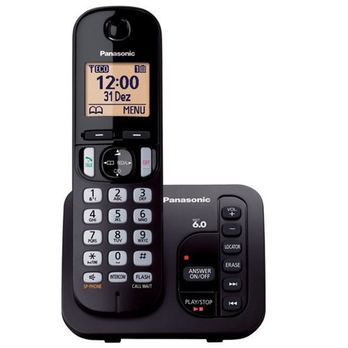 Telefone Sem Fio Panasonic, com Secretária Eletrônica - KX-TGC220LBB