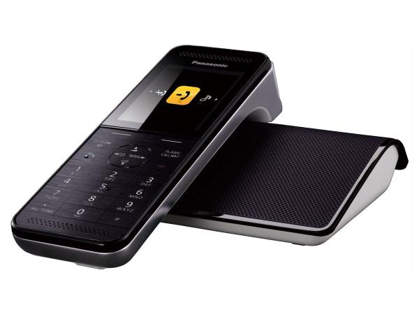 Telefone Sem Fio Panasonic KX-PRW110LBW - Identificador de Chamada Viva Voz Preto