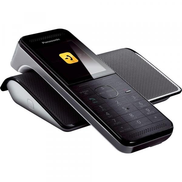 Telefone Sem Fio Panasonic KX-PRW110LBW Preto - com Repetidor de Sinal Wifi