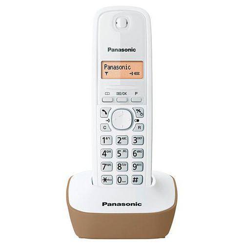 Telefone Sem Fio Panasonic Kx TG1611 Branco/Dourado Id.Chamadas