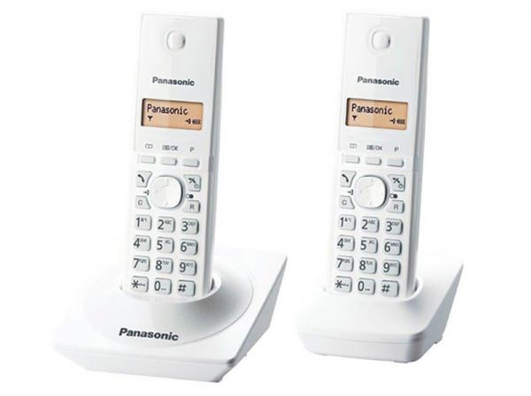 Telefone Sem Fio Panasonic KX-TG1712LBW + 1 Ramal - Identificador de Chamada Branco
