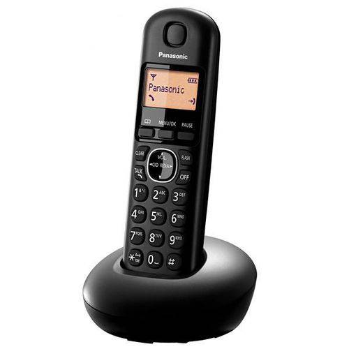 Telefone Sem Fio Panasonic Kx-tgb210 com Identificador de Chamadas 120v - Preto