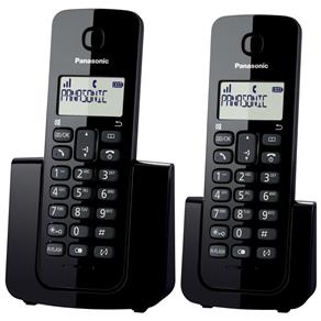 Telefone Sem Fio Panasonic KX-TGB112LBB Black Piano com Identificação de Chamadas, Dect 6.0 + 1 Ramal