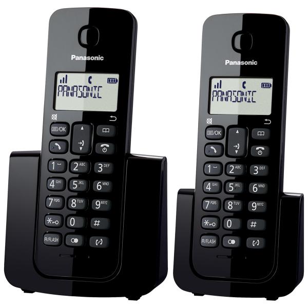 Telefone Sem Fio Panasonic Kx-tgb112lbb com Base e Ramal Preto