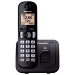 Telefone Sem Fio Panasonic KXTGC210LBB Preto Viva Voz