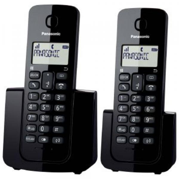 Telefone Sem Fio Panasonic TGB112 1 Ramal - Identificador de Chamada Black Piano