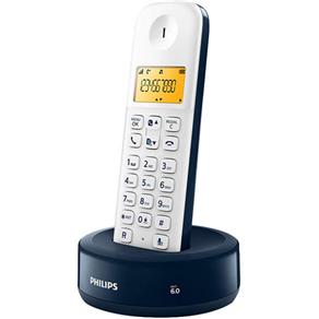 Telefone Sem Fio Philips com Identificador D1301wd/br Branco com Azul