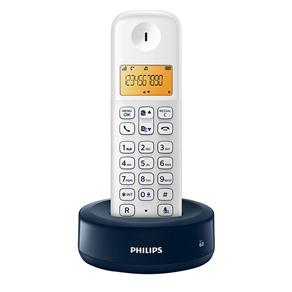 Telefone Sem Fio Philips D1301WD/BR com Identificador de Chamadas e Display de 1, 6" - Azul