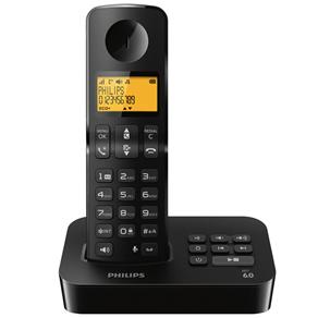 Telefone Sem Fio Philips D2151B com Secretária Eletrônica e Viva-Voz - Preto