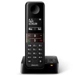 Telefone Sem Fio Philips D4551b Dect 6.0 com Id. de Chamadas e Sec. Eletrônica. - Preto