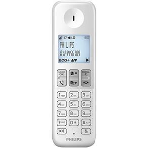 Telefone Sem Fio Philips D2351WG/BR com Identificador Secretária e Viva Voz Branco/Cinza