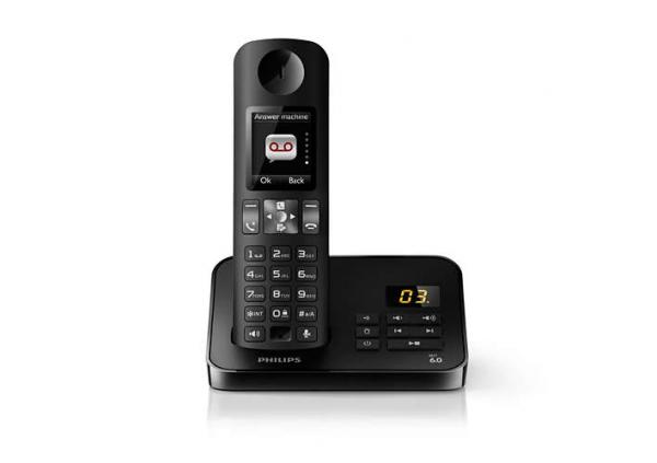 Telefone Sem Fio Preto com Baba Eletrônica D6051B - Philips