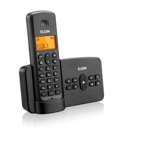 Telefone Sem Fio Preto Elgin com Secretária Eletronica - Tsf 800SE PRETO
