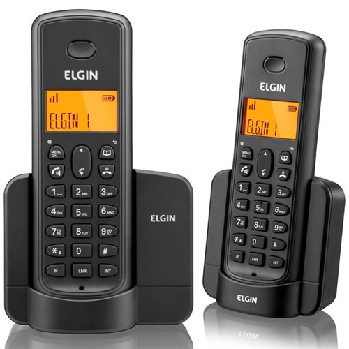 Telefone Sem Fio + Ramal Adicional Preto TSF 8002 Elgin