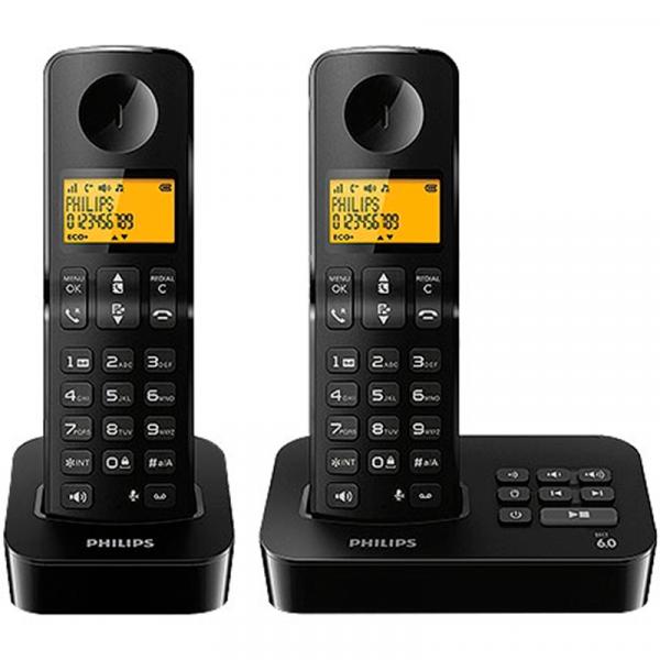 Telefone Sem Fio Secretária Eletrônica D2152b-B Philips