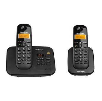 Telefone Sem Fio TS 3130 com Secretaria Eletrônica + 1 Ramal Sem Fio TS 3111 Intelbras 1,9 GHz DECT 6.0
