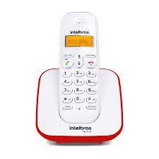 Telefone Sem Fio Ts 3110 Branco/vermelho - Intelbras